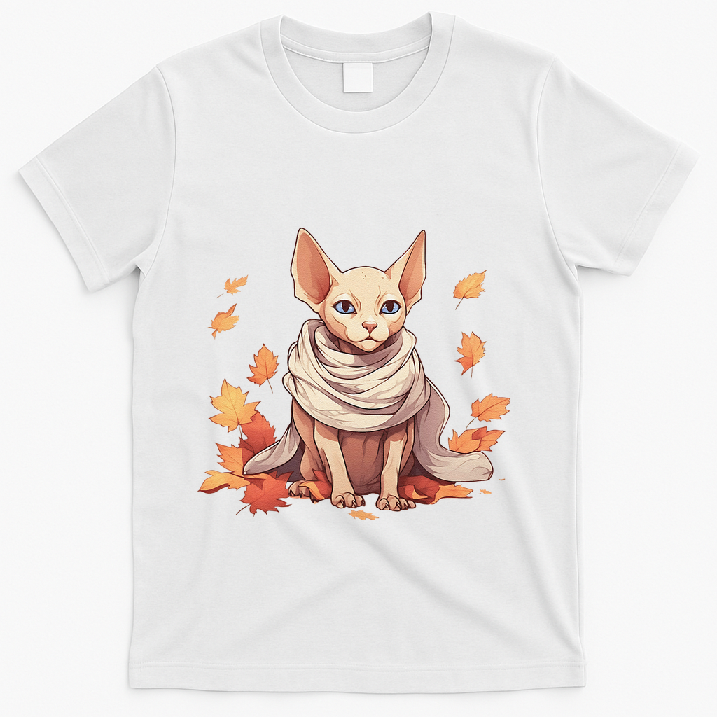 Cute Sphynx Cat Autumn Hairless Adorable Lover T-Shirt product image 2