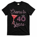 Cheers To 40 Years 40th Birthday 40 Old Bday T-Shirt product image 1
