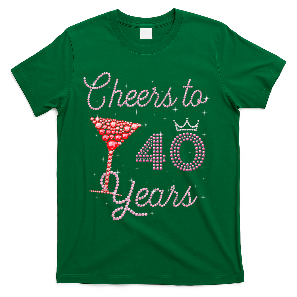 Cheers To 40 Years 40th Birthday 40 Old Bday T-Shirt product image 4