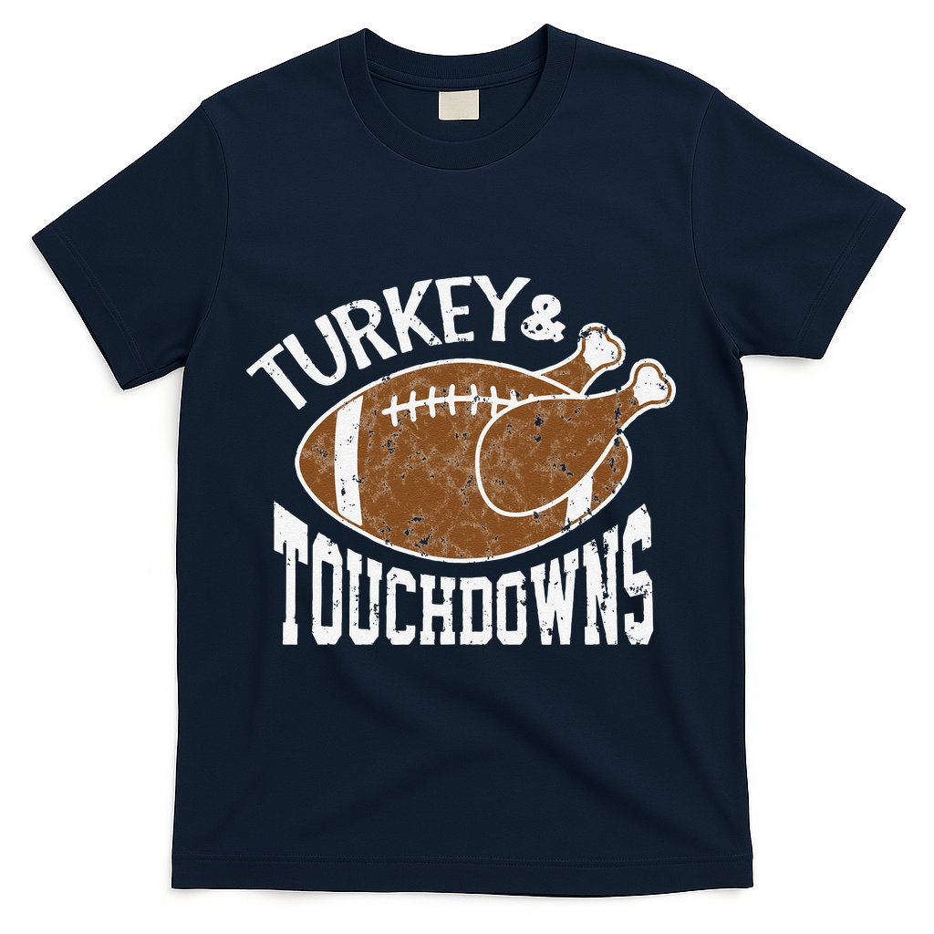 Cute Turkey And Touchdowns Funny Thanksgiving Football product image 3