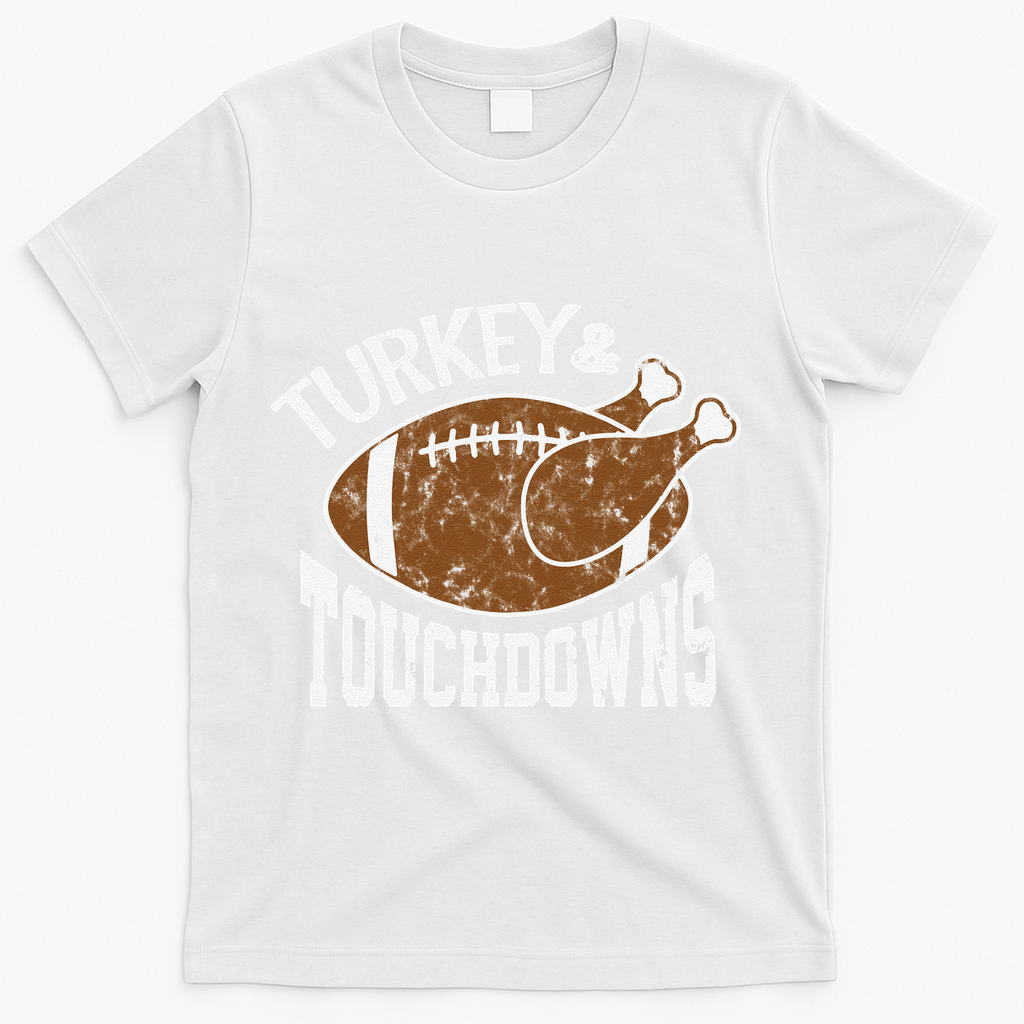 Cute Turkey And Touchdowns Funny Thanksgiving Football product image 2