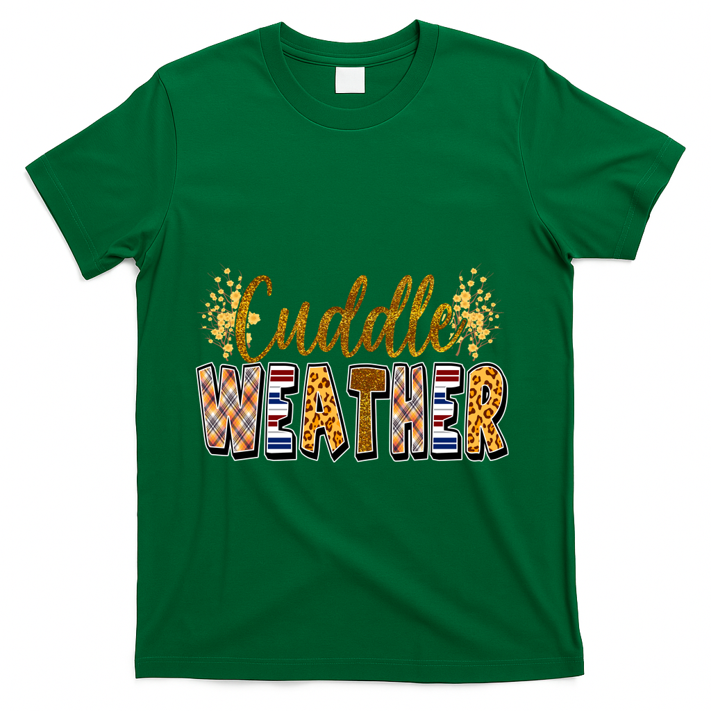Cuddle Weather Cute Fall Pattern T-Shirt product image 4