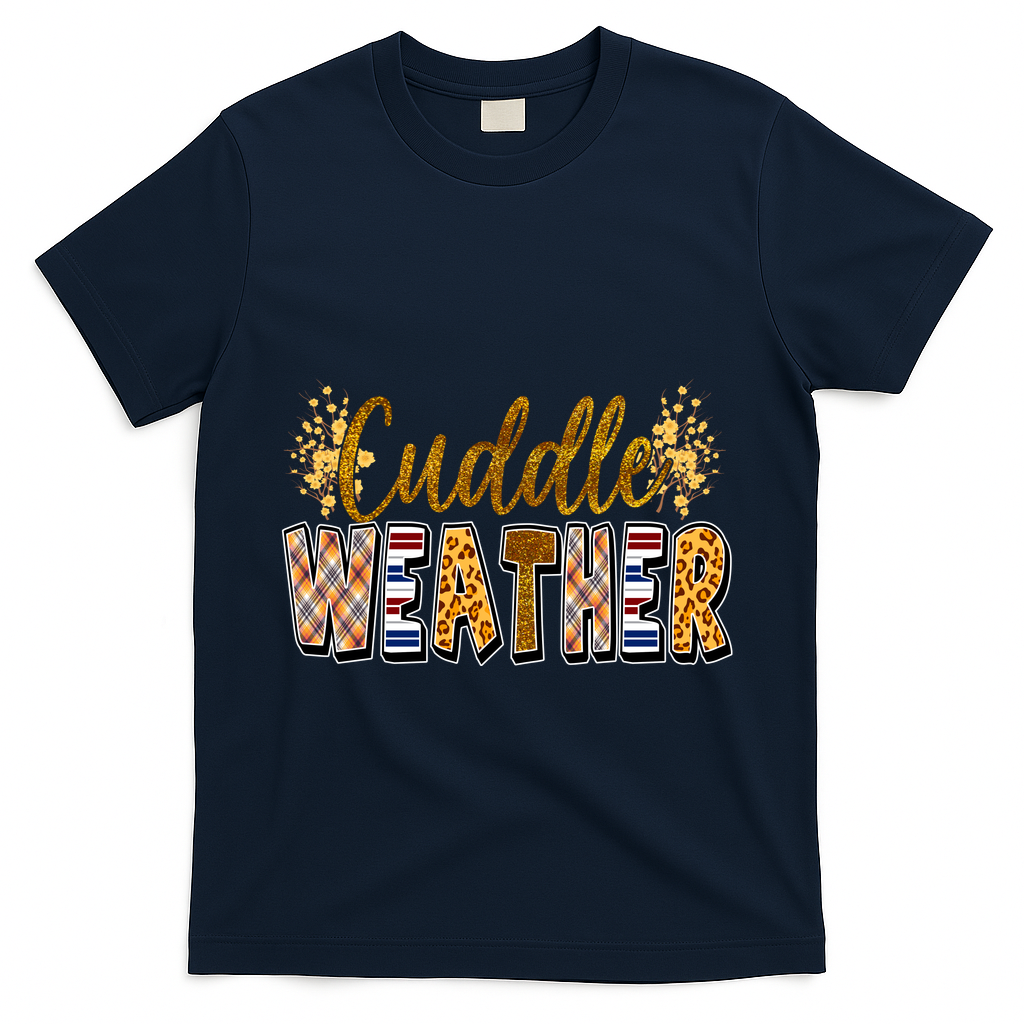 Cuddle Weather Cute Fall Pattern T-Shirt product image 3