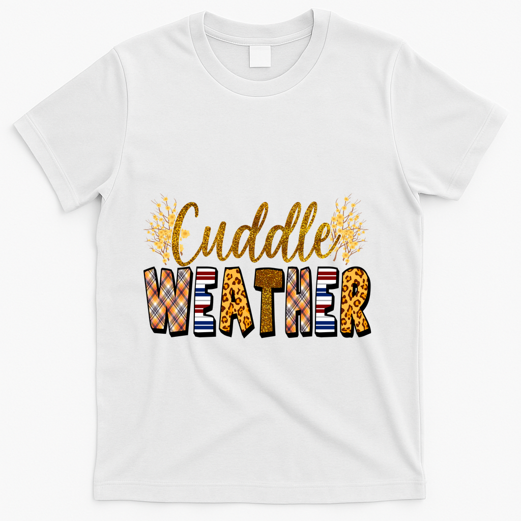 Cuddle Weather Cute Fall Pattern T-Shirt product image 2