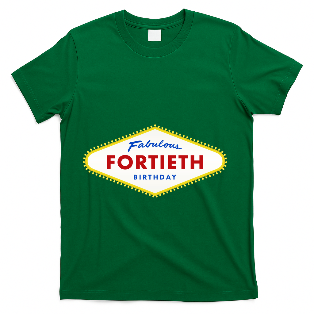 40th Birthday Las Vegas Fabulous Fortieth T-Shirt product image 4