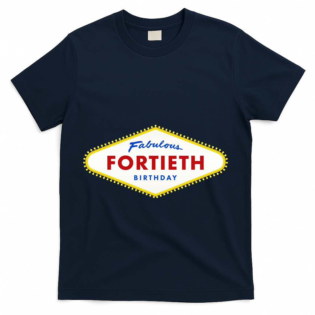 40th Birthday Las Vegas Fabulous Fortieth T-Shirt product image 3