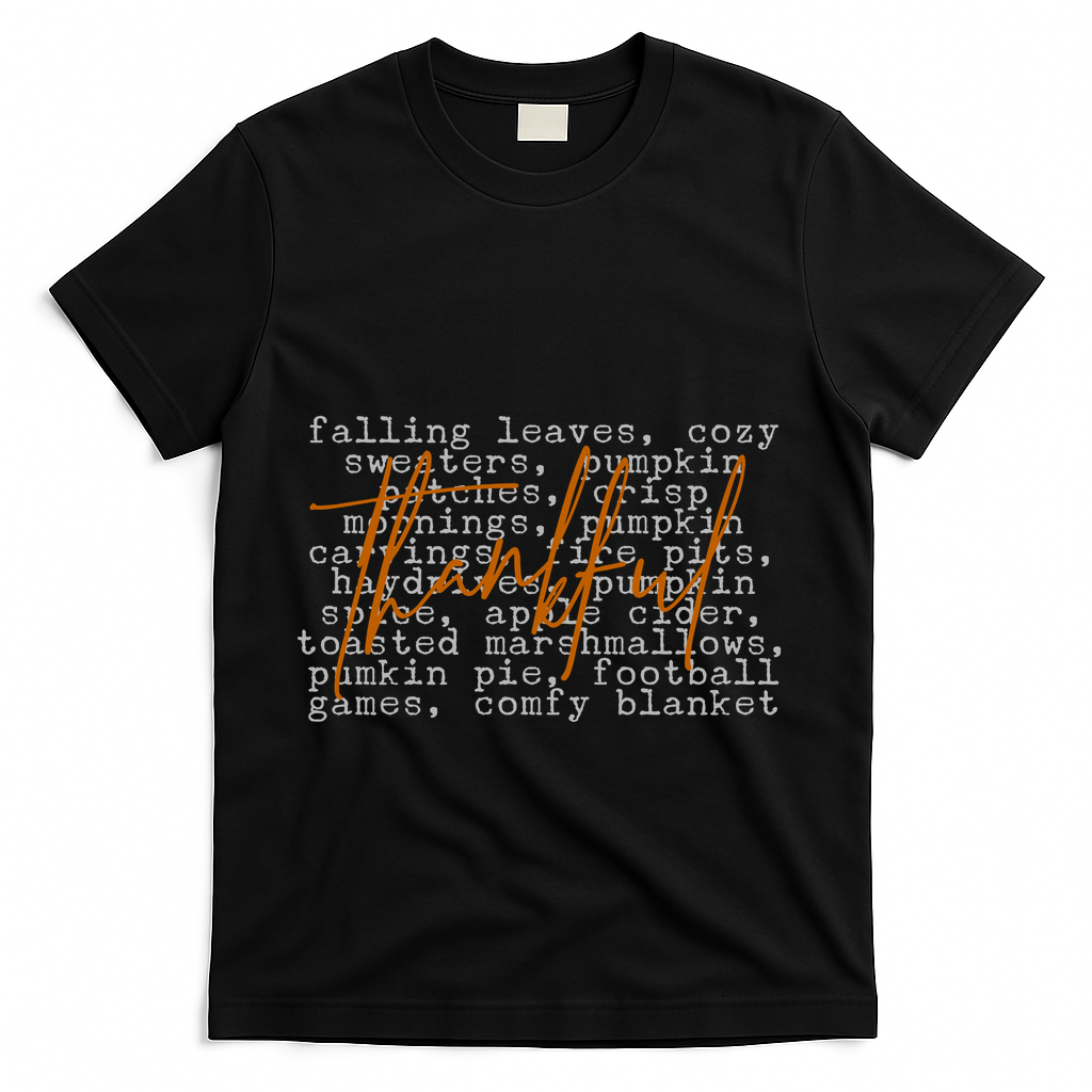 Fall Autumn Season Thankful Quote T-Shirt product image 1