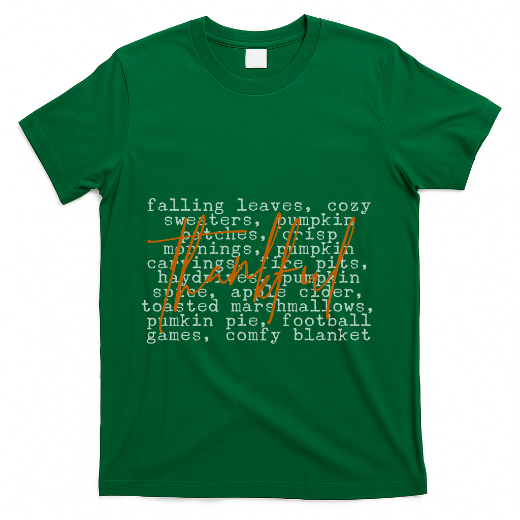 Fall Autumn Season Thankful Quote T-Shirt product image 4