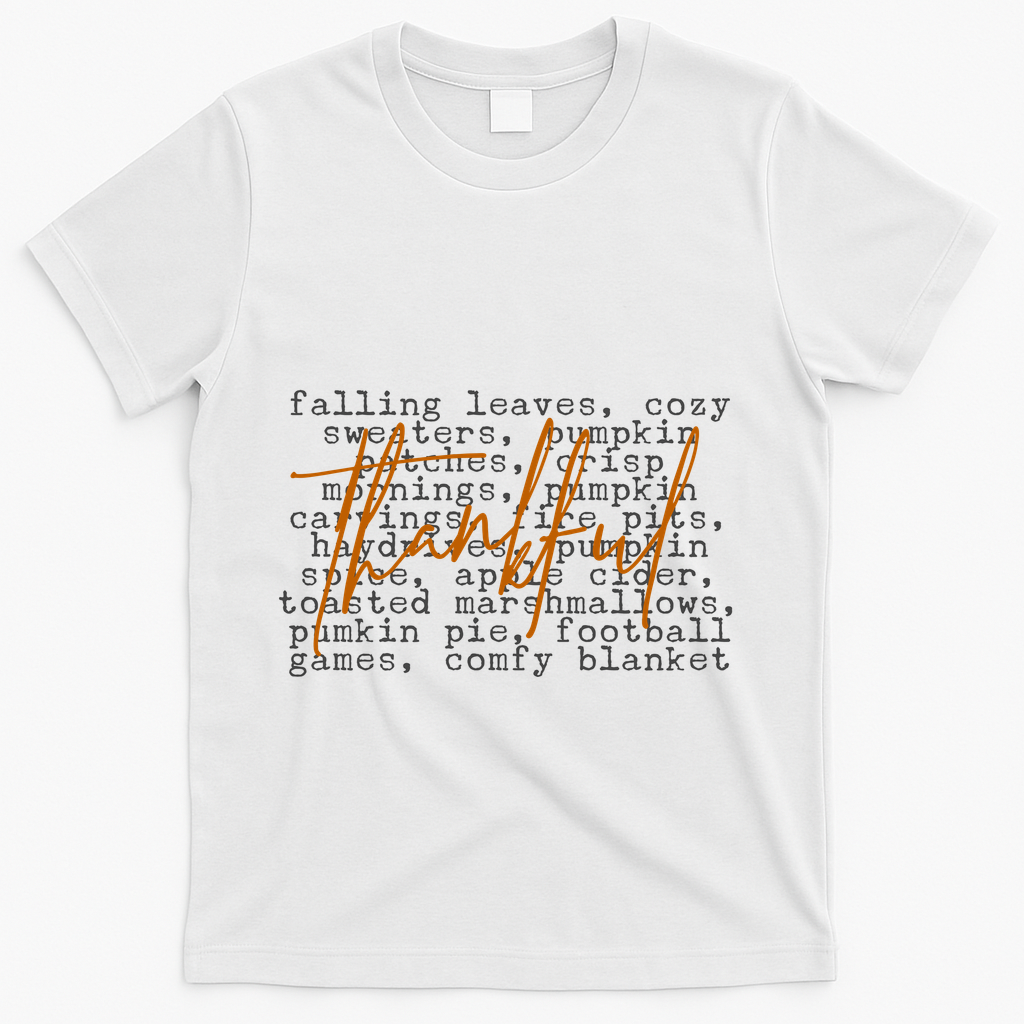 Fall Autumn Season Thankful Quote T-Shirt product image 2