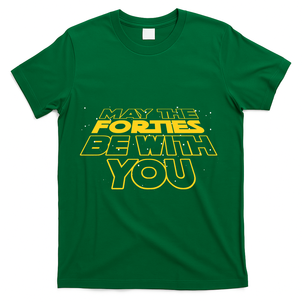 May The Forties Be With You Funny 40th Birthday T-Shirt product image 4