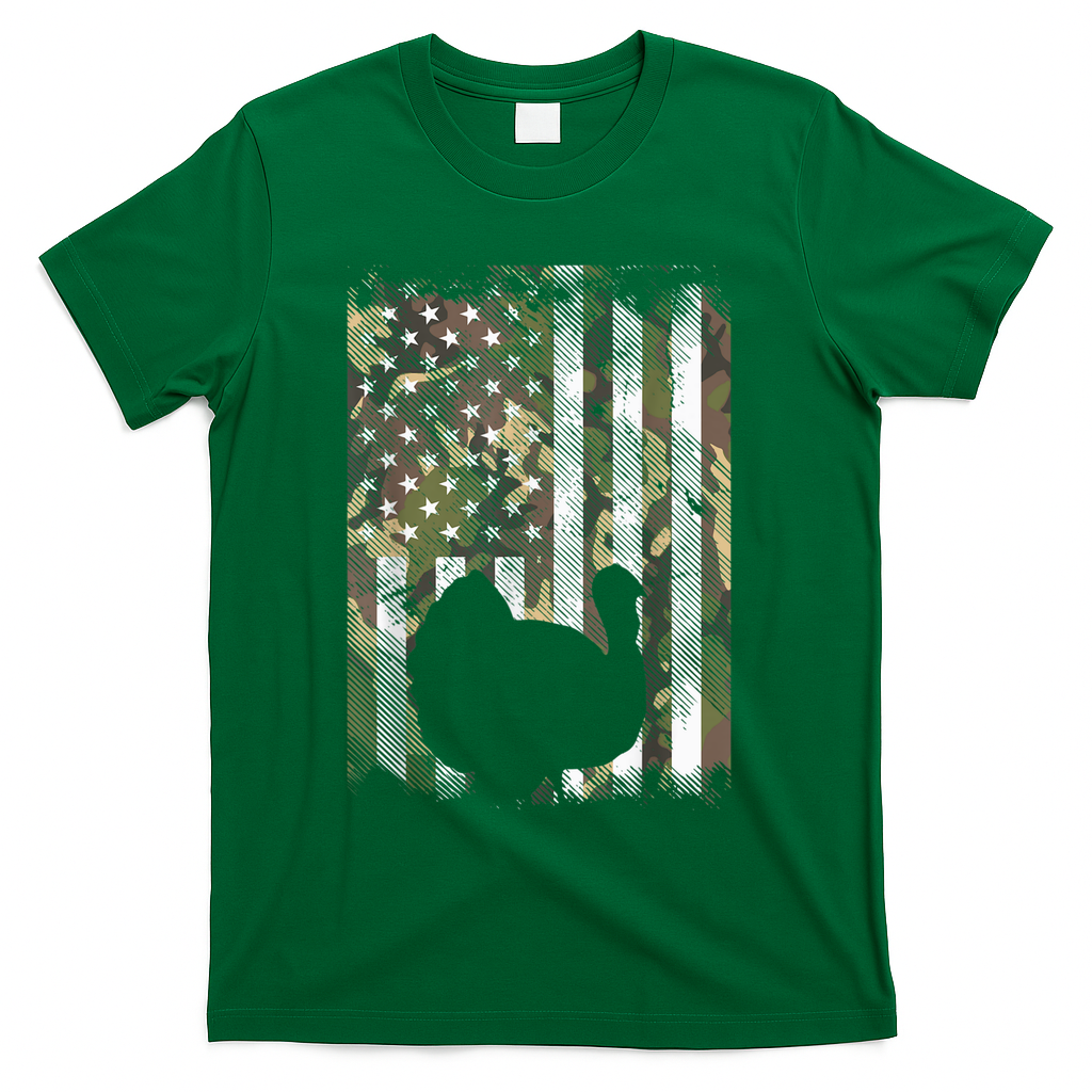 Funny Cute Camo US America Flag Turkey Day Hunting product image 4