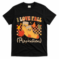 Funny Cute I Love Fall Prevention Retro Cartoon Socks Autumn Lover T-Shirt