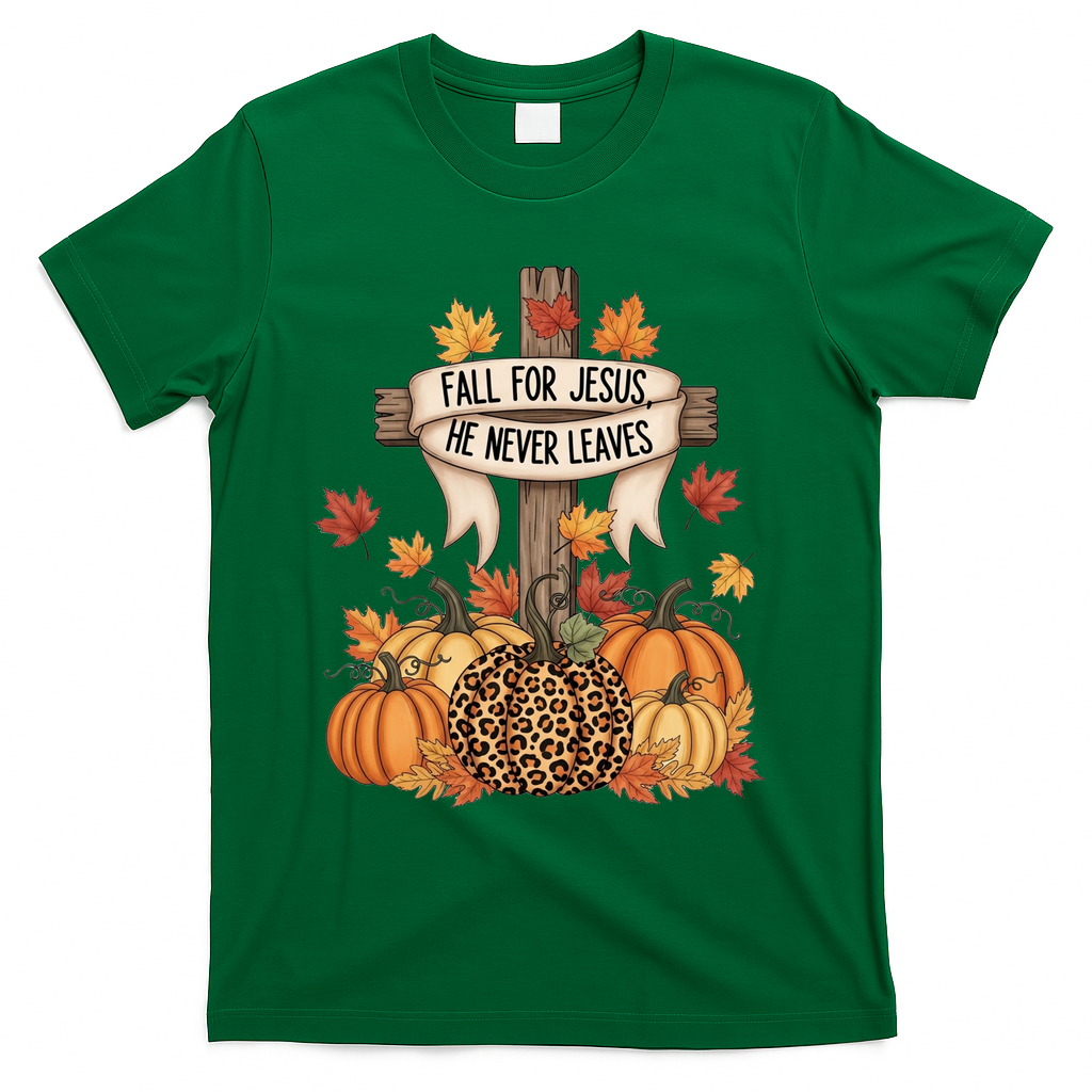Fall For Jesus Thanksgiving Autumn T-Shirt product image 4