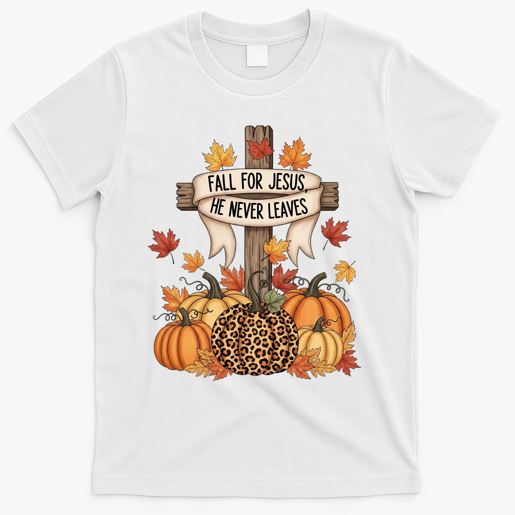 Fall For Jesus Thanksgiving Autumn T-Shirt product image 2