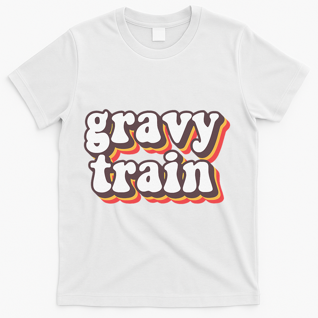 Funny Family Thanksgiving Gravy Train Friendsgiving T-Shirt product image 2