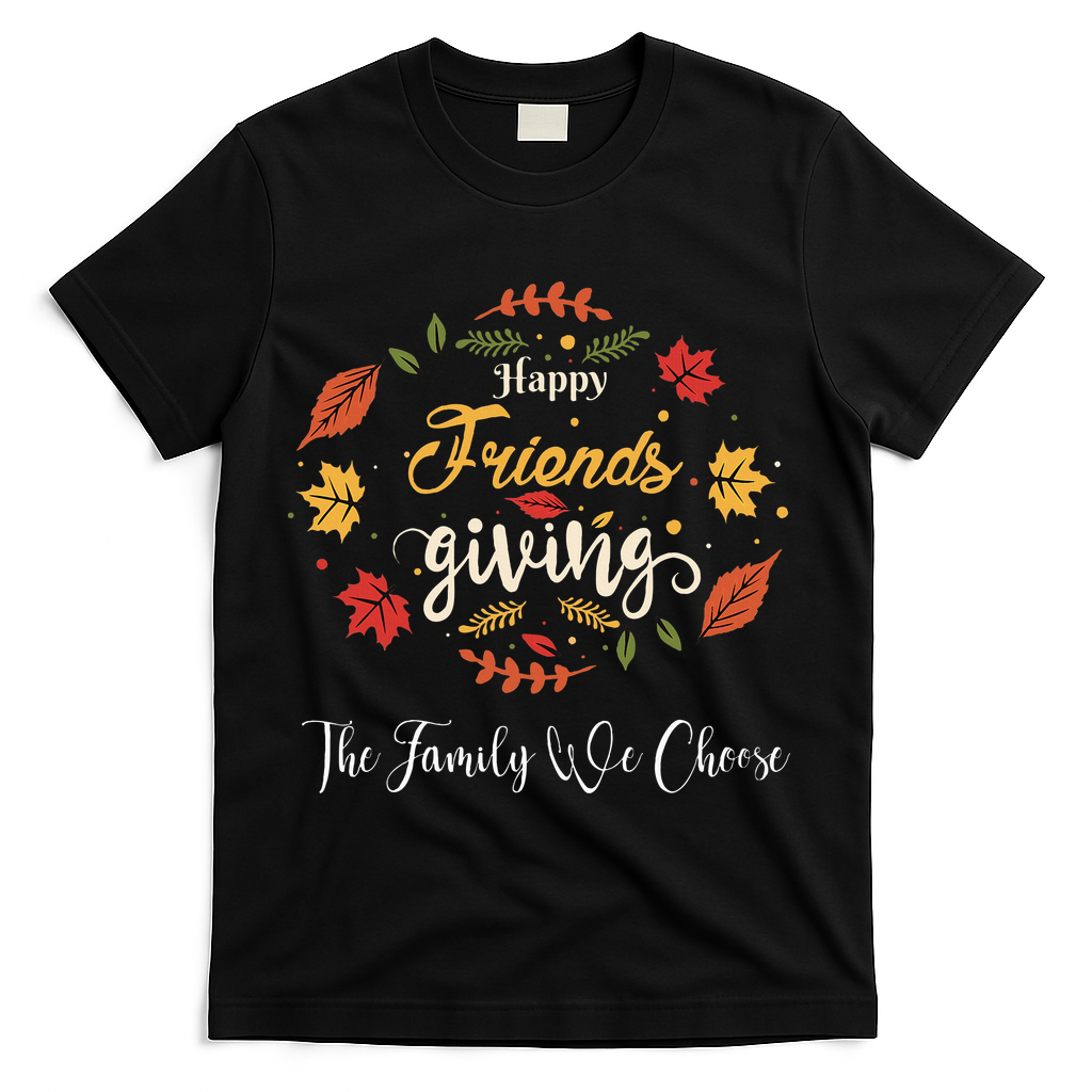 Funny Happy Friendsgiving Turkey Friends Giving T-Shirt product image 1