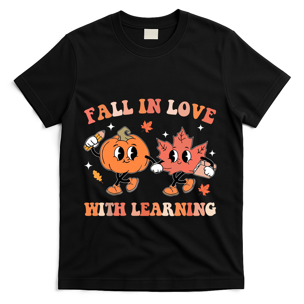 Fall In Love With Learning Autumn Cute T-Shirt product image 1