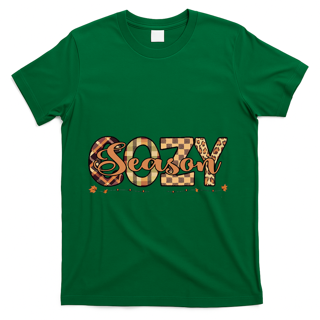 Fall Season Cozy Vibes Vintage Cute Winter Quote T-Shirt product image 4