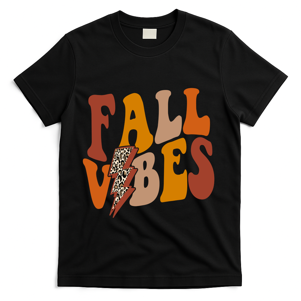 Fall Vibes Season Lighting Bolt T-Shirt product image 1