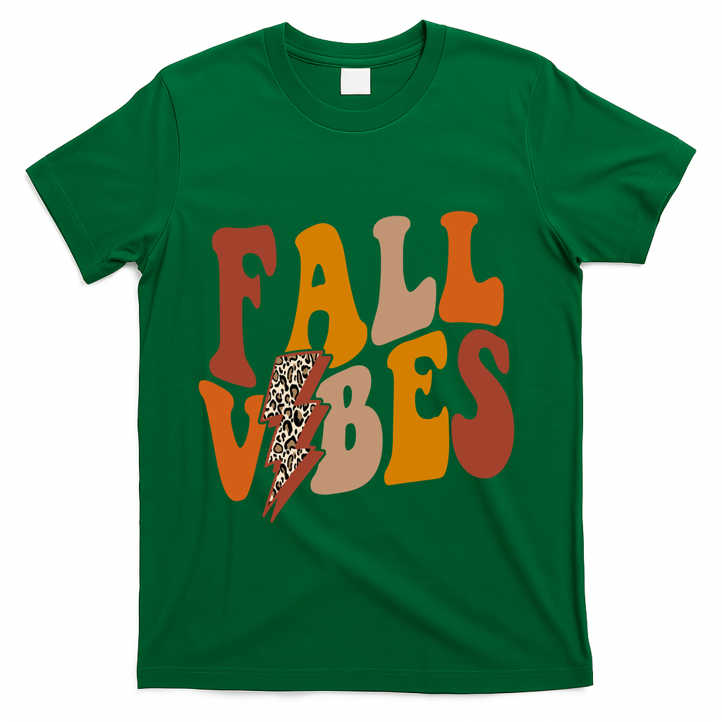 Fall Vibes Season Lighting Bolt T-Shirt product image 4
