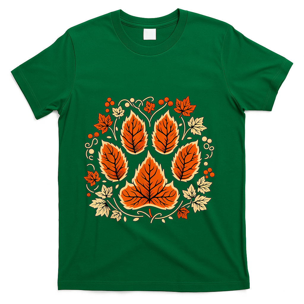 Fall Vine Leaf Dog Paw Print Autumn Maple Thanksgiving product image 4