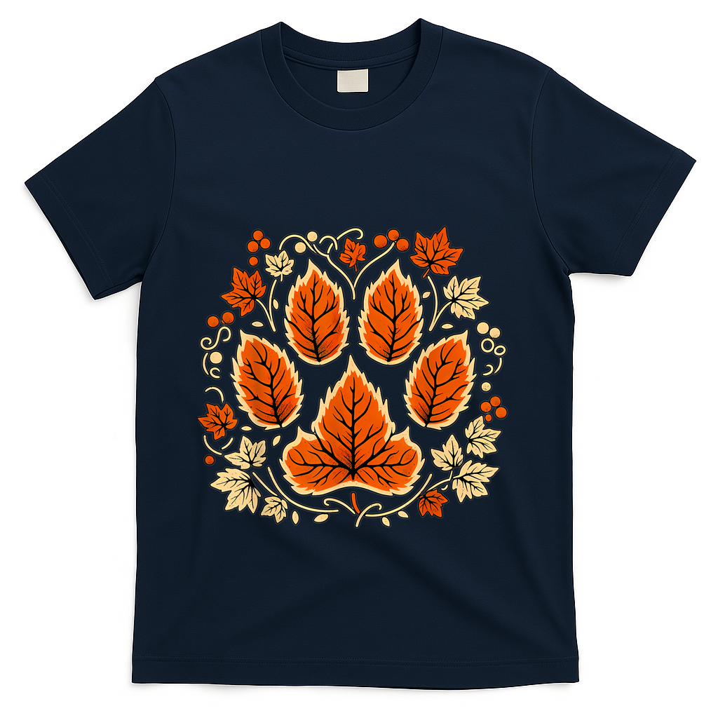 Fall Vine Leaf Dog Paw Print Autumn Maple Thanksgiving product image 3