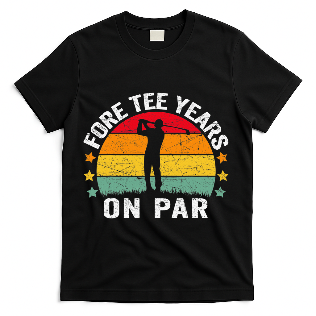 Golf 40th Birthday Pun Retro Vintage Look Who’S Fore Tee product image 1