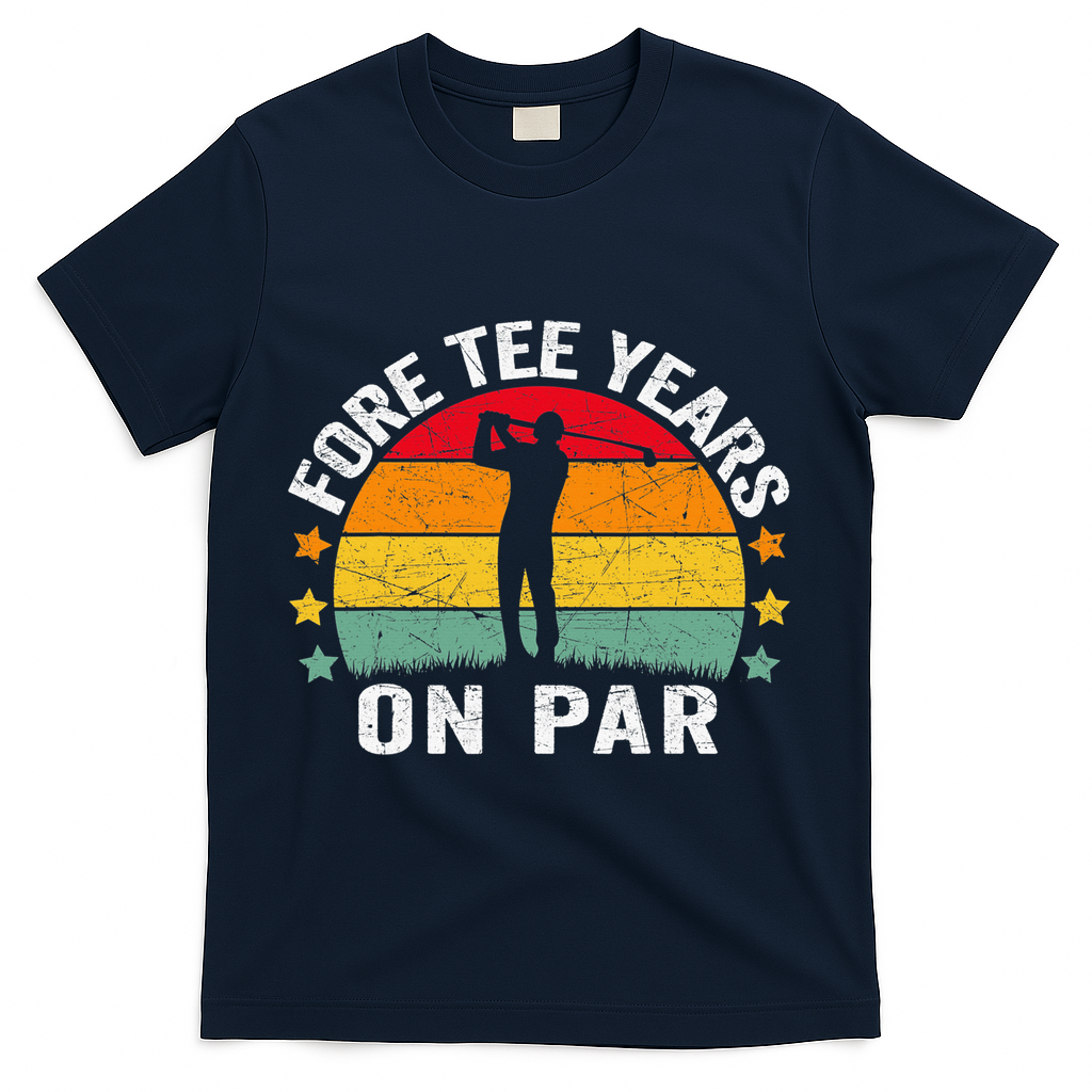 Golf 40th Birthday Pun Retro Vintage Look Who’S Fore Tee product image 3