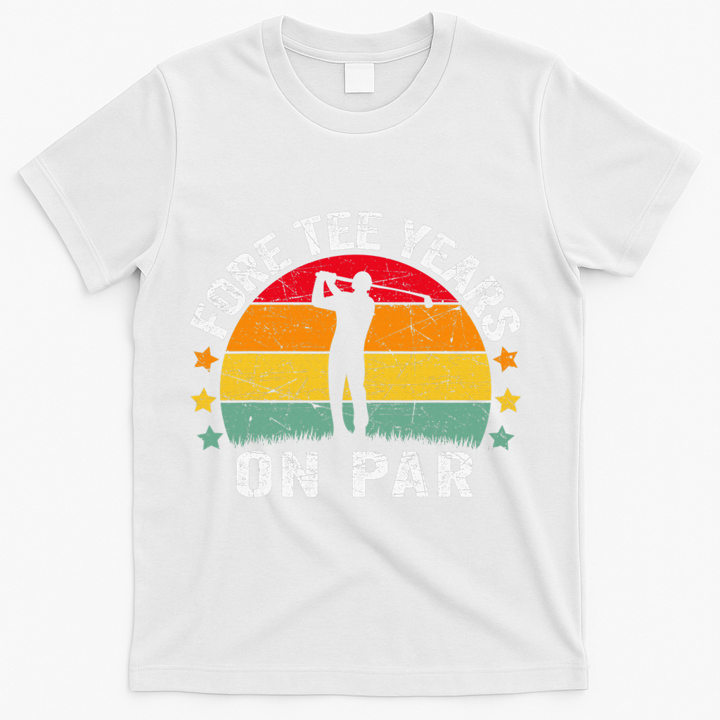 Golf 40th Birthday Pun Retro Vintage Look Who’S Fore Tee product image 2
