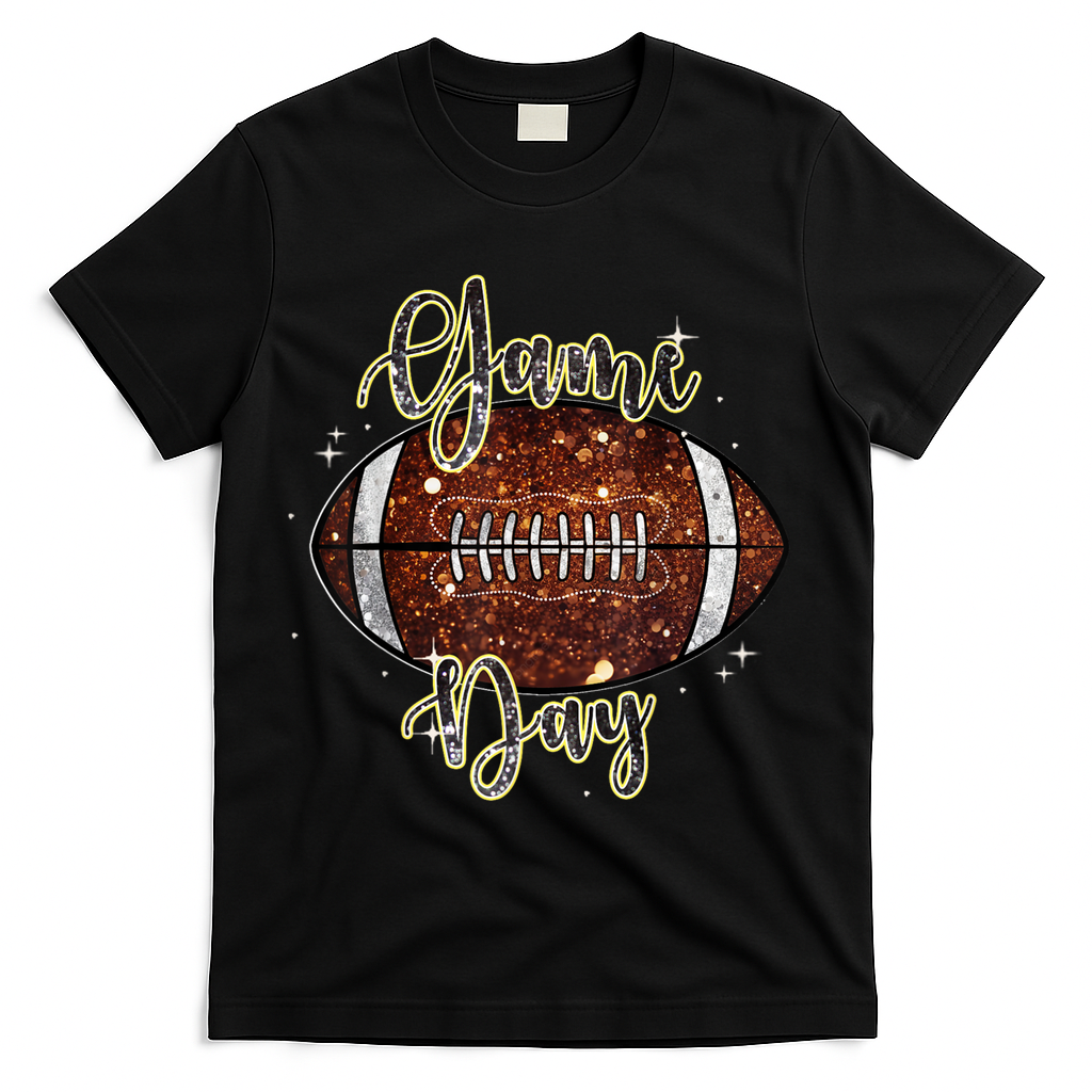 Game Day Football Bling Lover Fall Autumn T-Shirt product image 1