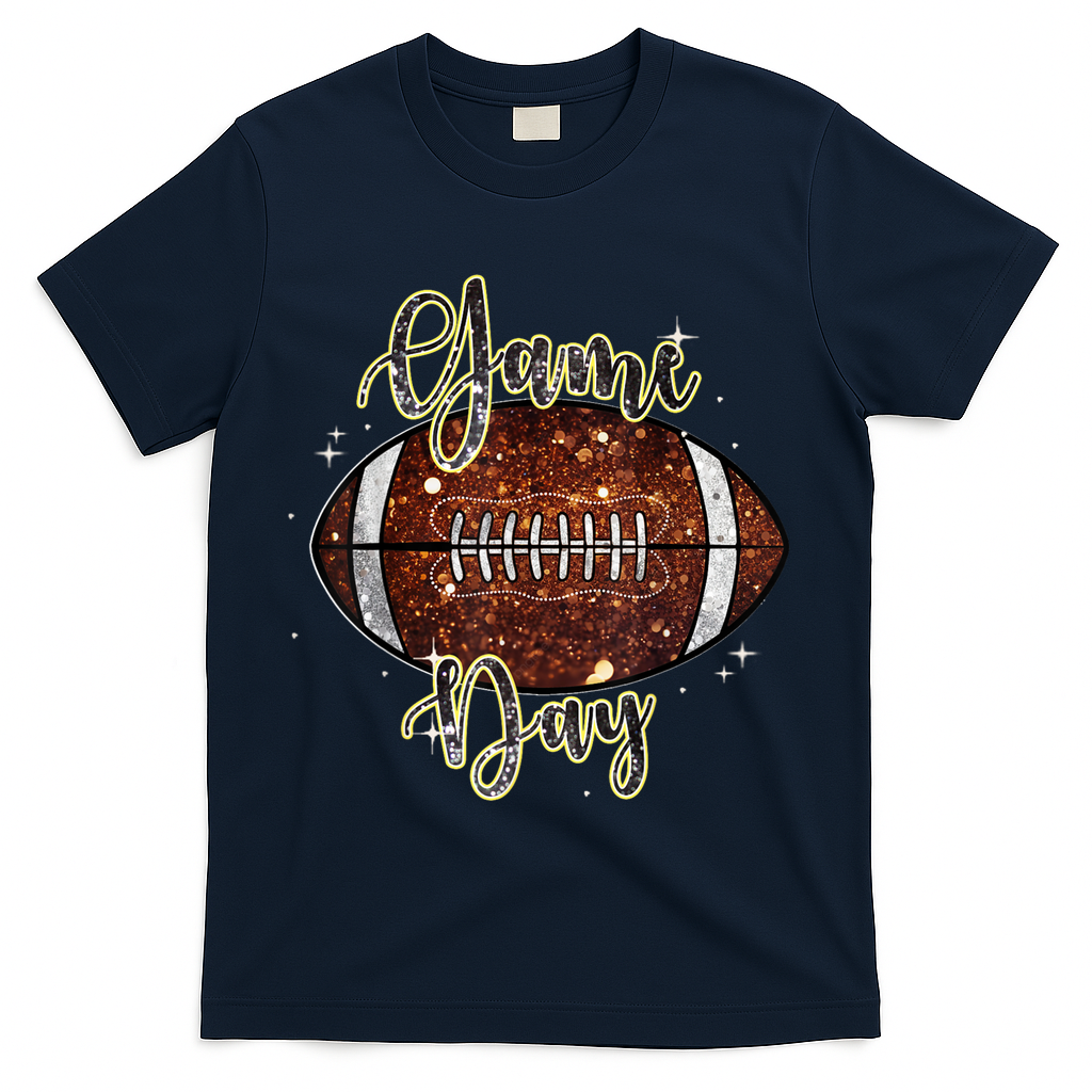 Game Day Football Bling Lover Fall Autumn T-Shirt product image 3