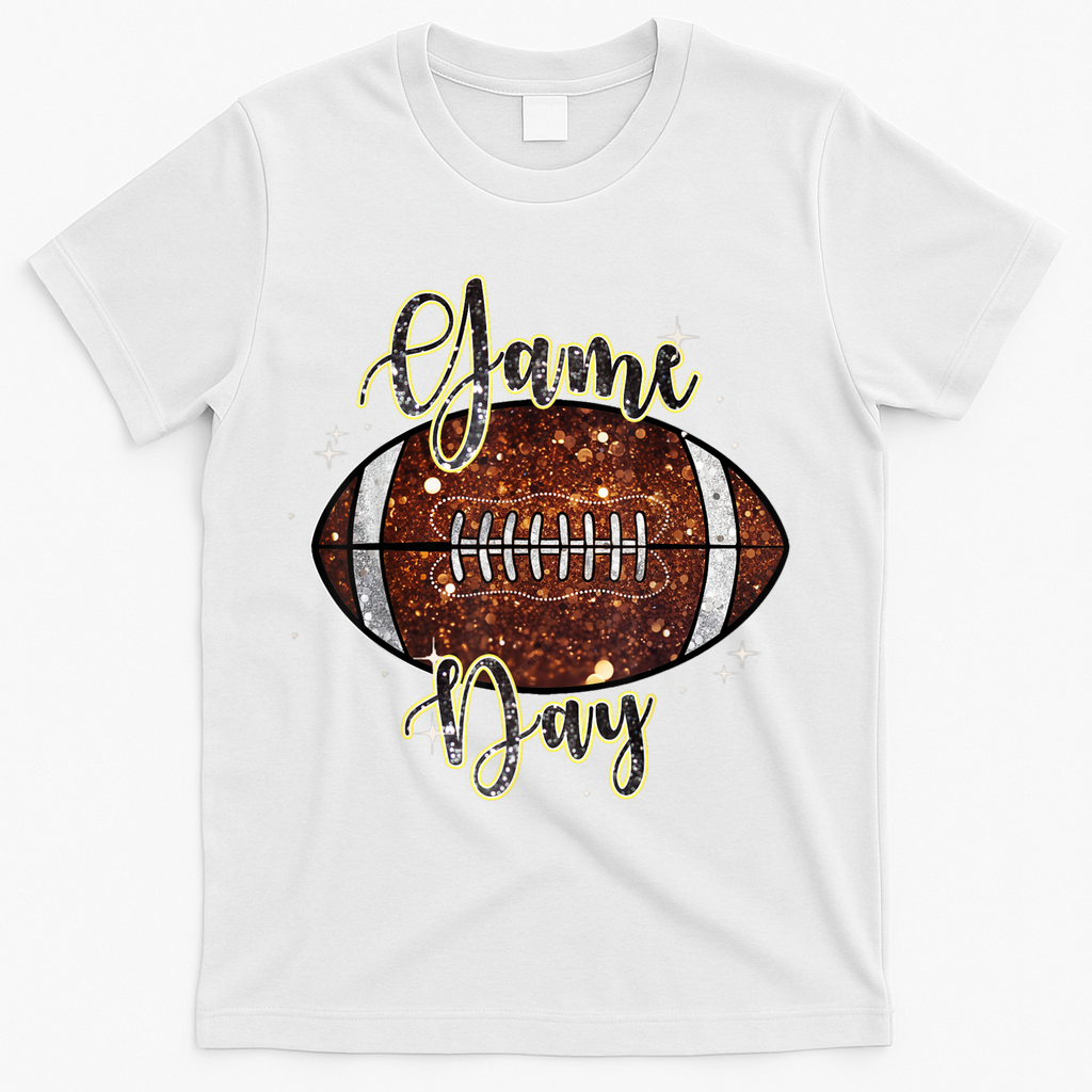 Game Day Football Bling Lover Fall Autumn T-Shirt product image 2