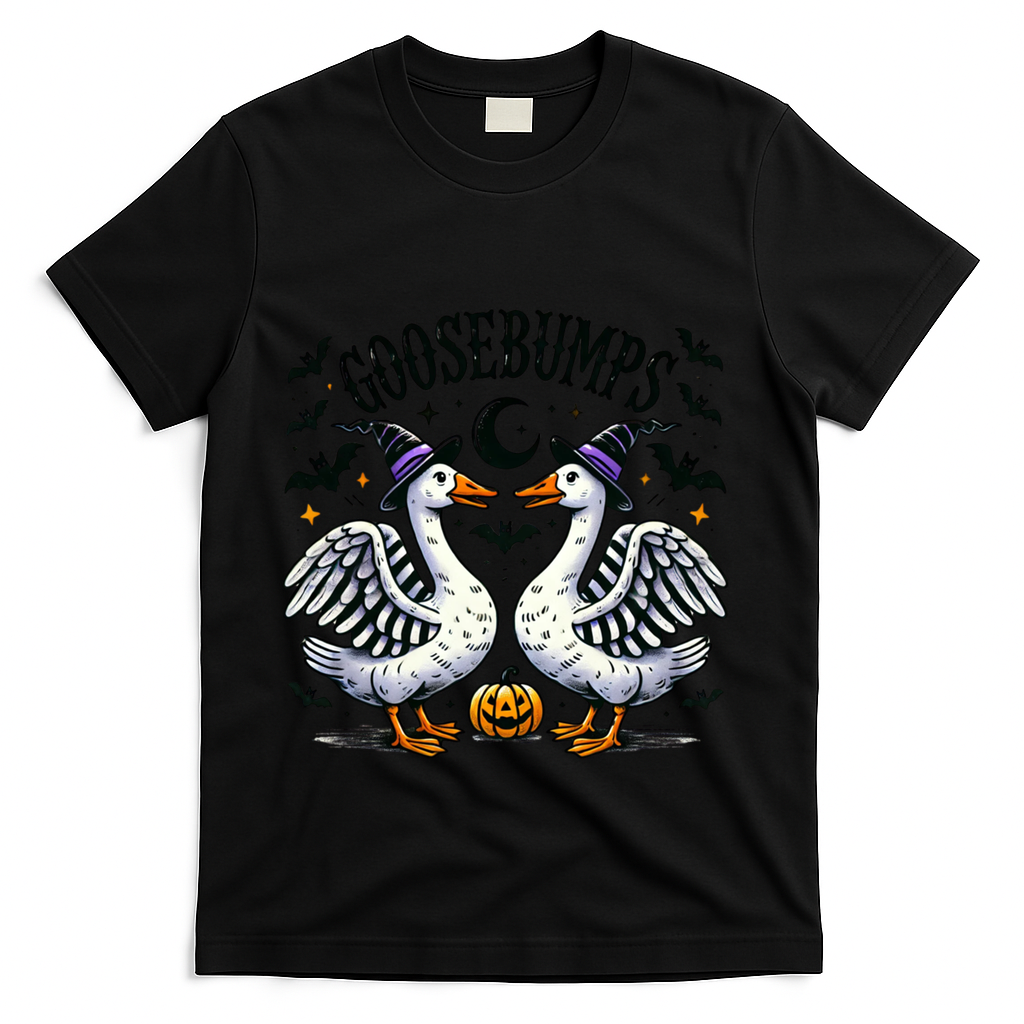 Goosebumps Geese Funny Halloween Witches Hat T-Shirt
