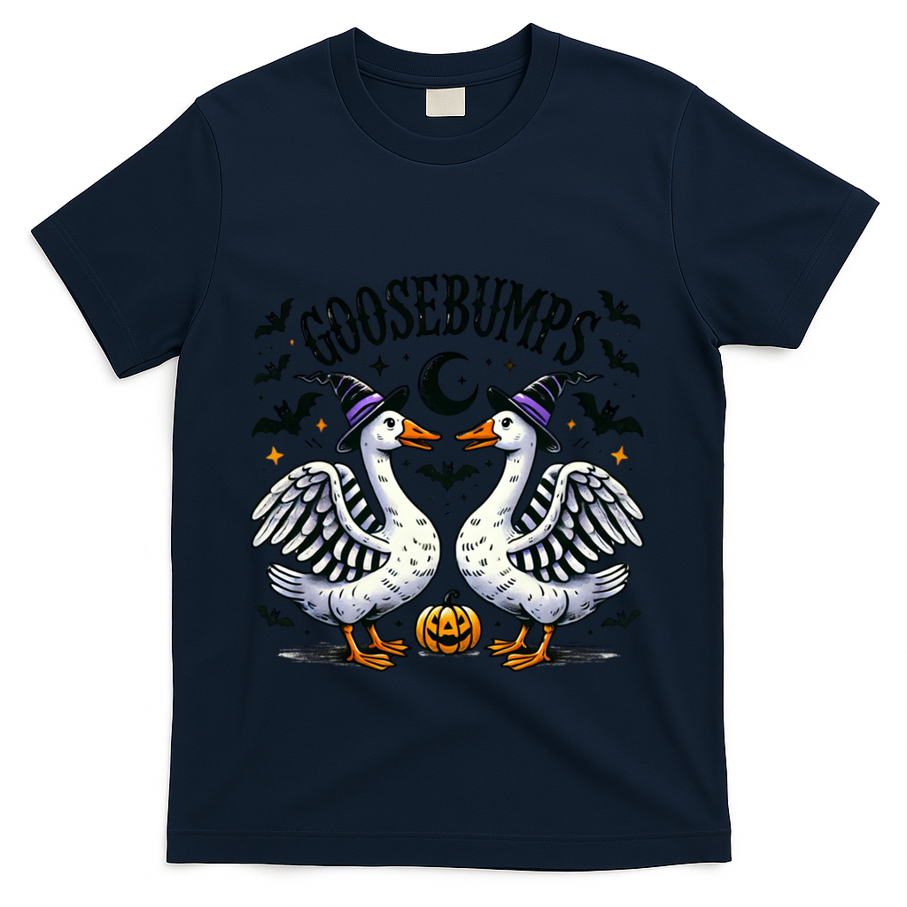 Goosebumps Geese Funny Halloween Witches Hat T-Shirt