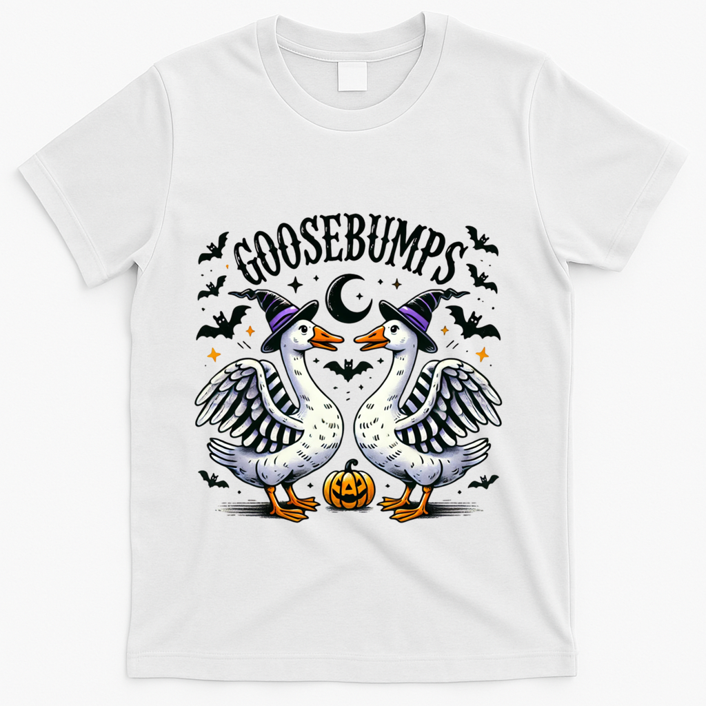 Goosebumps Geese Funny Halloween Witches Hat T-Shirt
