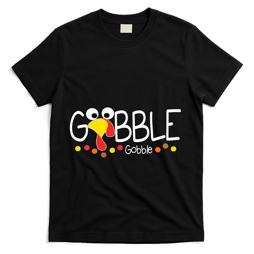 Gobble Thanksgiving Turkey Festive T-Shirt product image 1