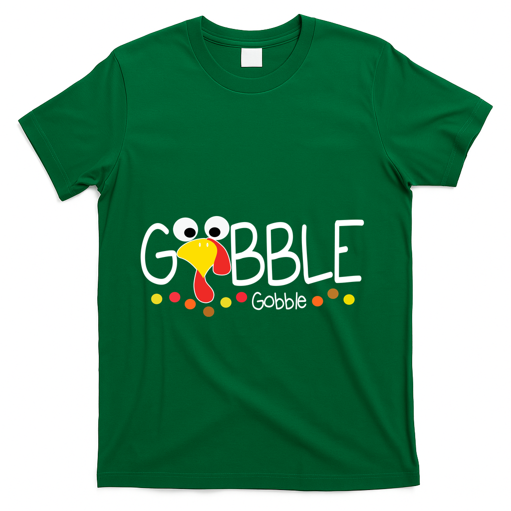 Gobble Thanksgiving Turkey Festive T-Shirt product image 4