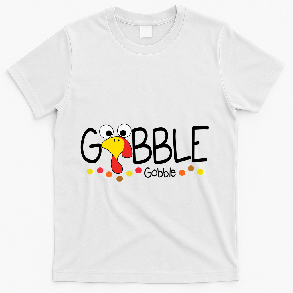 Gobble Thanksgiving Turkey Festive T-Shirt product image 2