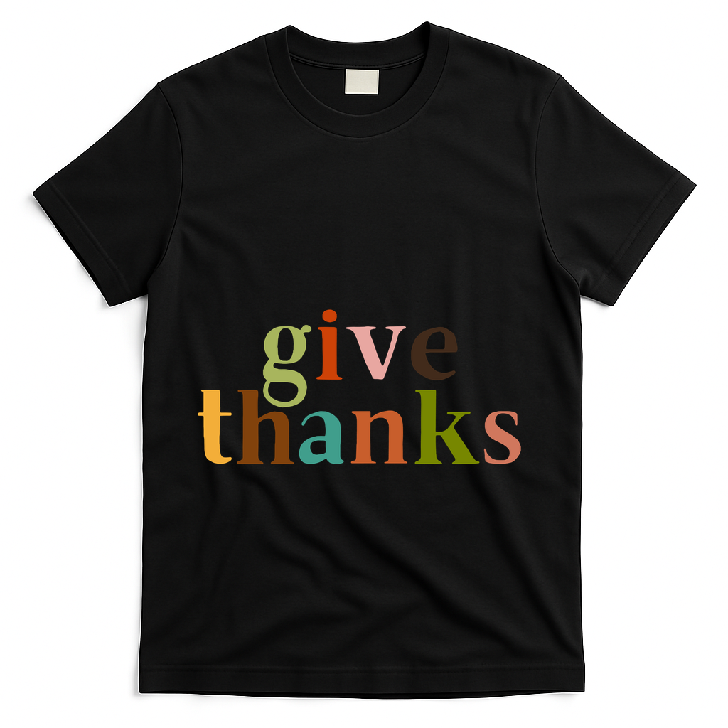 Give Thanks Be Thankful Thankgiving T-Shirt product image 1