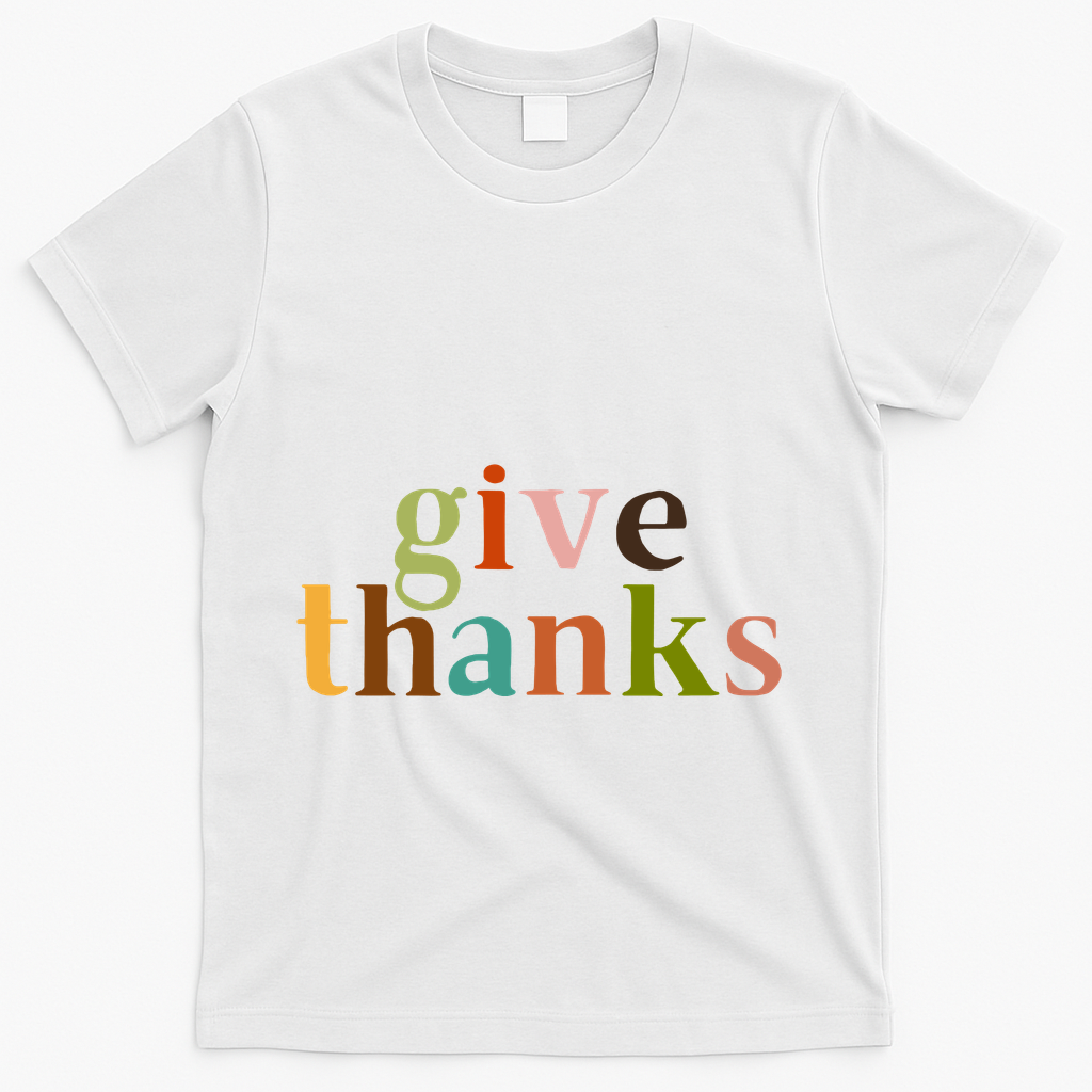 Give Thanks Be Thankful Thankgiving T-Shirt product image 2