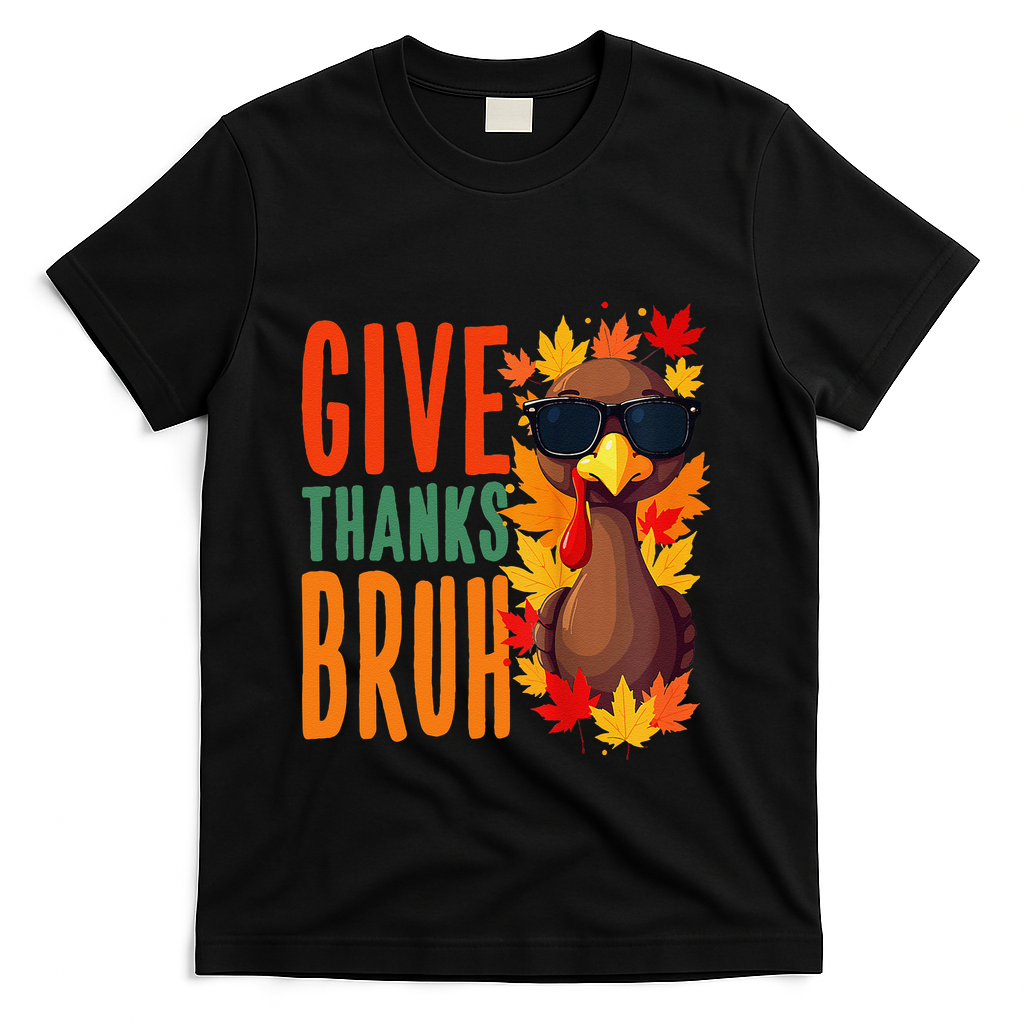 Give Thanks Bruh Funny Thanksgiving Turkey Thankful Gift product image 1