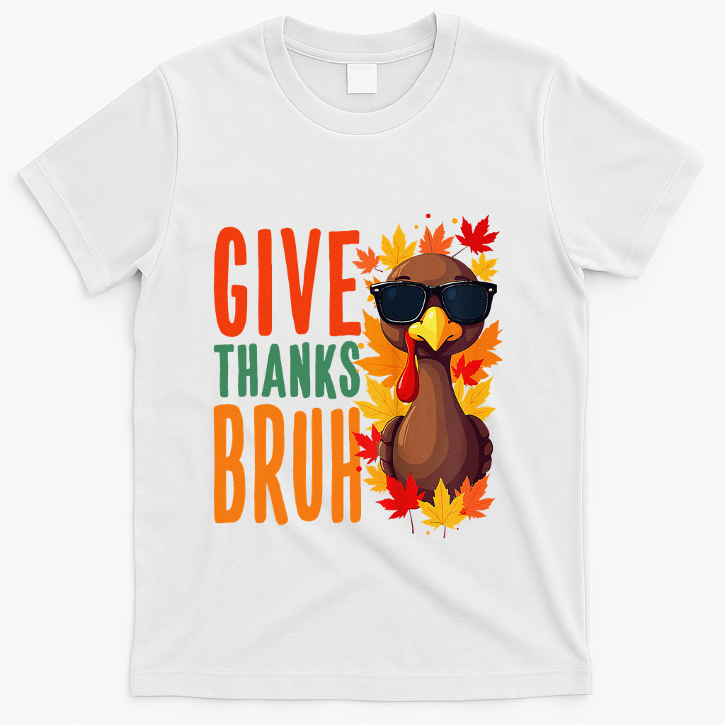 Give Thanks Bruh Funny Thanksgiving Turkey Thankful Gift product image 2