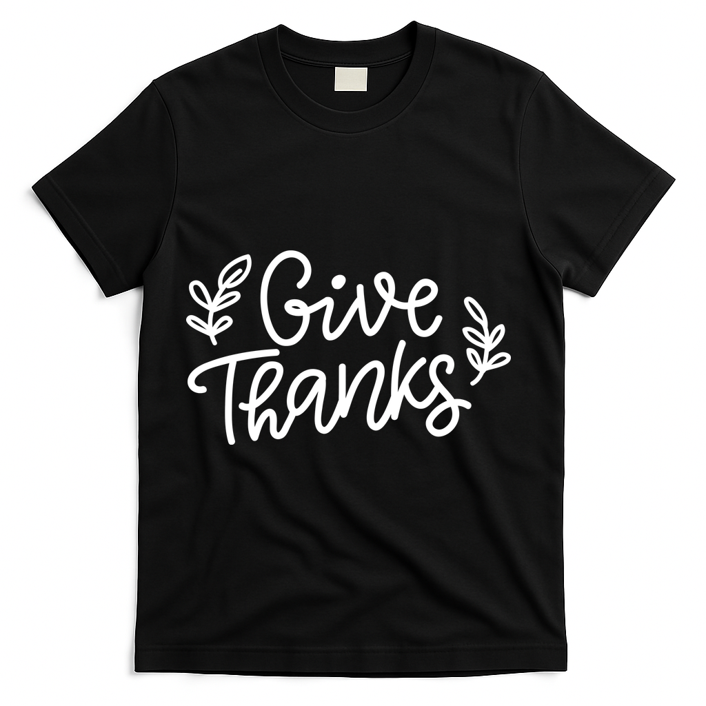Give Thanks Holiday Thanksgiving T-Shirt product image 1