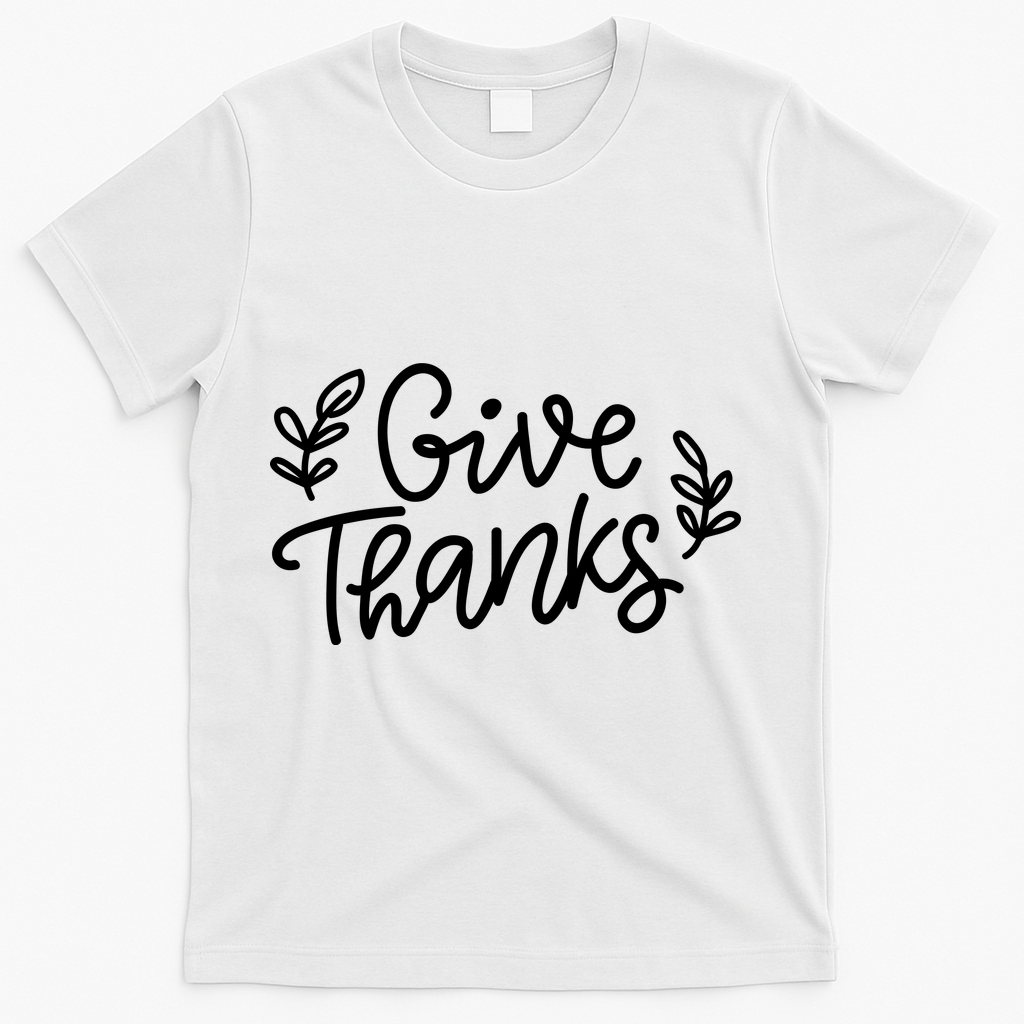 Give Thanks Holiday Thanksgiving T-Shirt product image 2