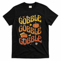 Gobble Turkey Retro Thanksgiving Fall T-Shirt product image 1