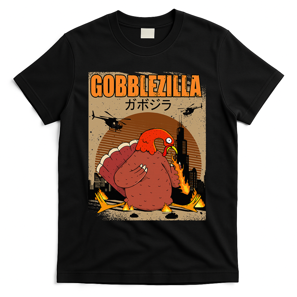 Gobblezilla Turkey Thanksgiving T-Shirt product image 1