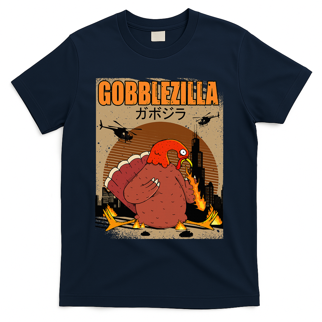 Gobblezilla Turkey Thanksgiving T-Shirt product image 3