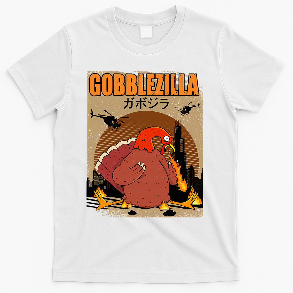 Gobblezilla Turkey Thanksgiving T-Shirt product image 2