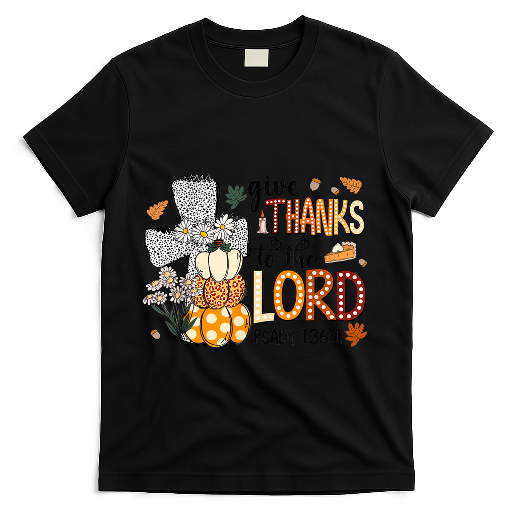 Give Thanks To The Lord Christian Fall T-Shirt product image 1