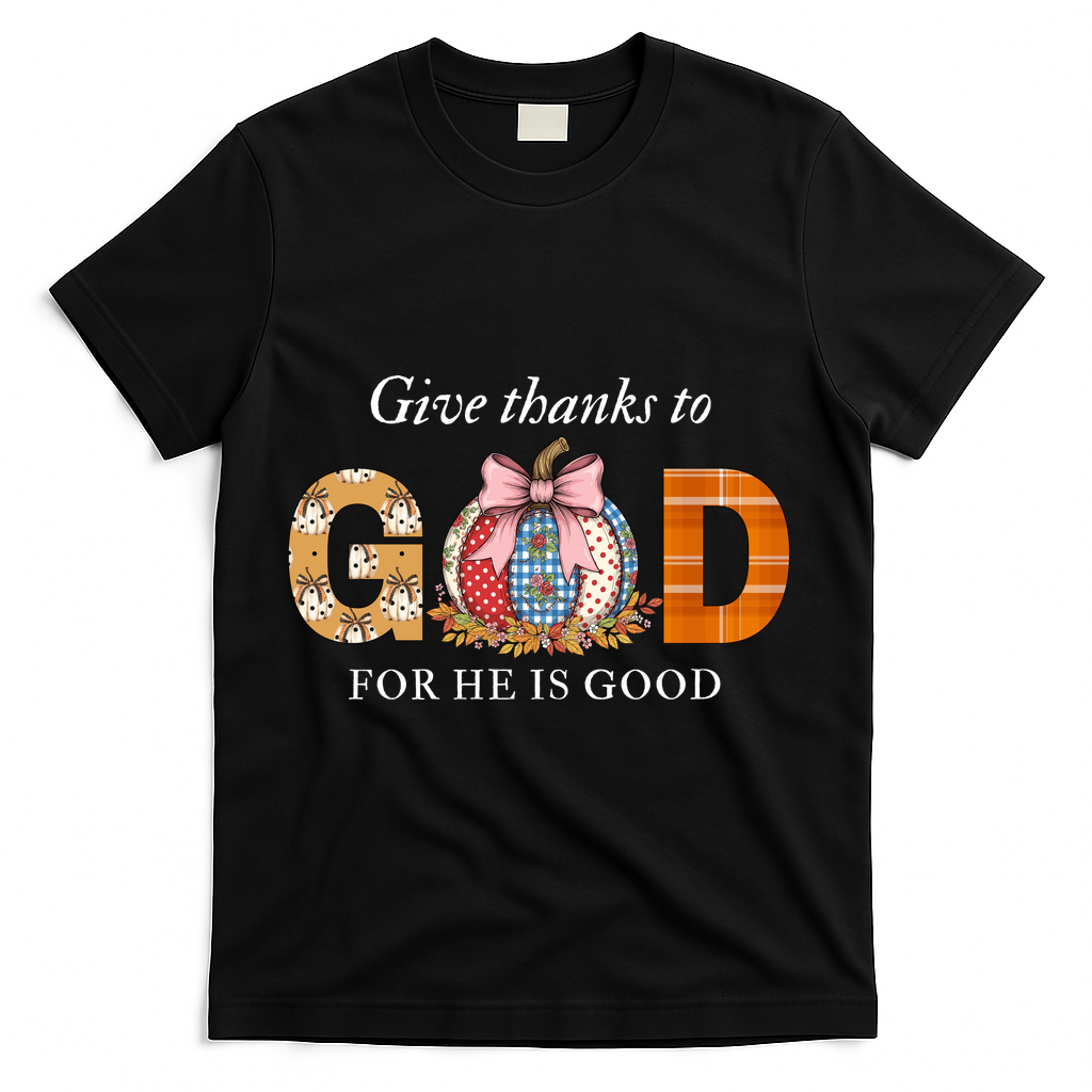 Give Thanks To God For He Is Good T-Shirt product image 1